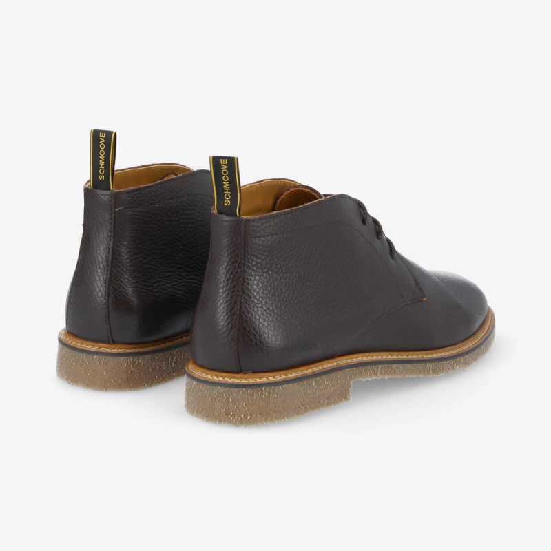 DUBLIN DESERT M - GRAINED LEATHER - DARK BROWN